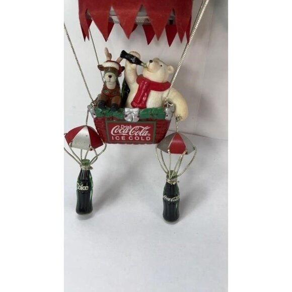 Coca-Cola Mobile Polar Bear Magical Ride Around The World BLUE Blimp Zephyr 32" - Picture 7 of 8